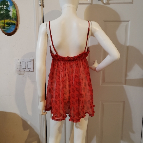 Victoria’s Secret red baby doll slip nightie size medium - Picture 5 of 7